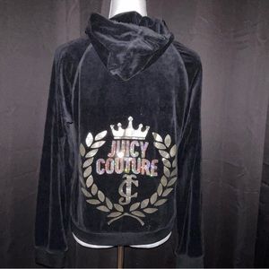 juicy couture bling velour zip up